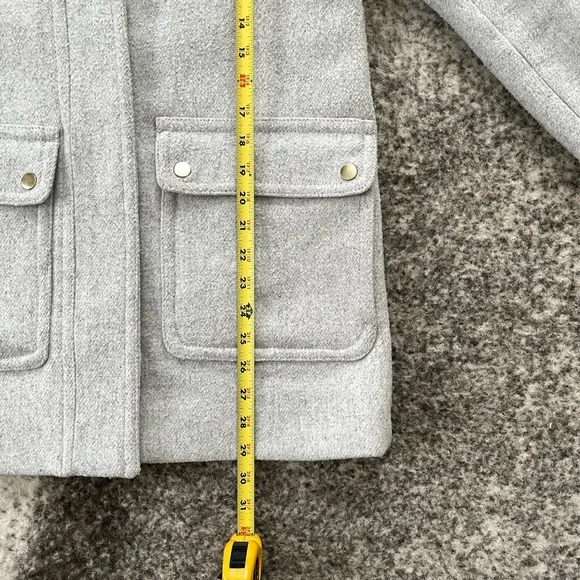 J. Crew Pea Coat with Faux Fur Hood - Picture 8 of 11